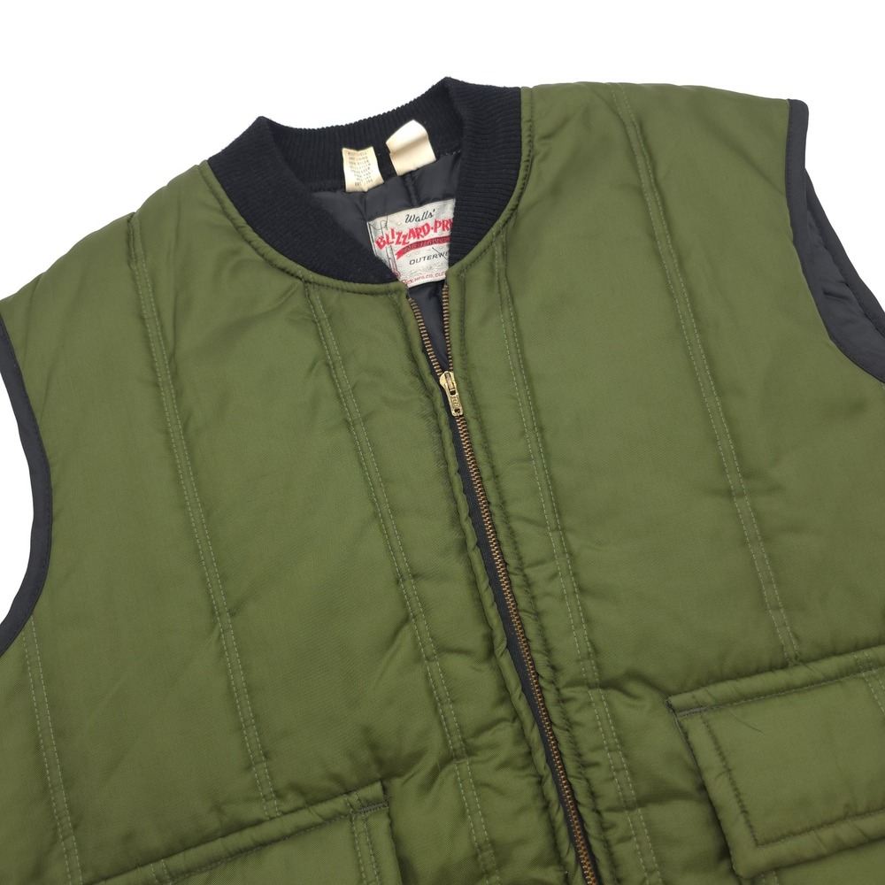 Walls Blizzard-Pruf Vest Mens XL Green Quilted Insulated Workwear Lot 7352